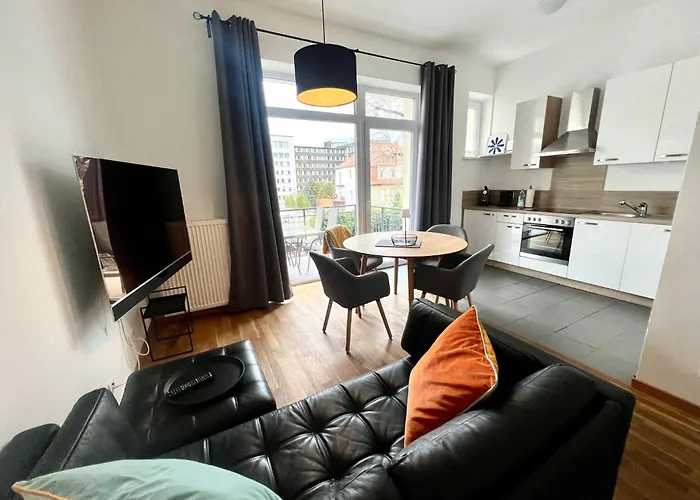Cooles City-Appartment - Balkon